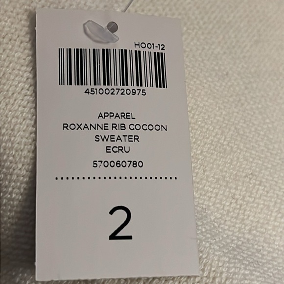 Chico’s Roxanne Rib Cocoon open cardigan sweater in Ecru Sz 2 / L new - Picture 6 of 9